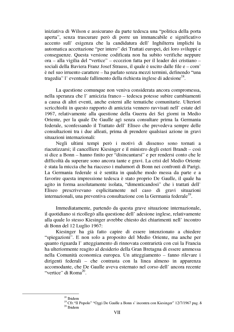 Anteprima della tesi: Il Popolo e la seconda richiesta di adesione della Gran Bretagna alla CEE, Pagina 7