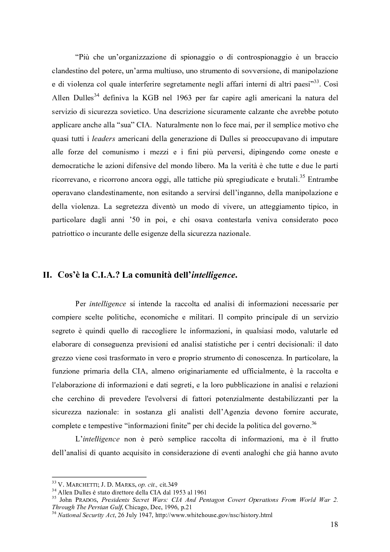 Anteprima della tesi: La storia della C.I.A. e della sua evoluzione nella cinematografia americana: dalla crisi e dalla critica sociale degli anni '70 alla riscossa degli anni di Reagan, Pagina 12
