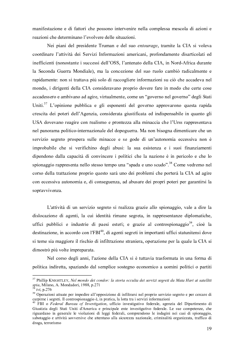 Anteprima della tesi: La storia della C.I.A. e della sua evoluzione nella cinematografia americana: dalla crisi e dalla critica sociale degli anni '70 alla riscossa degli anni di Reagan, Pagina 13