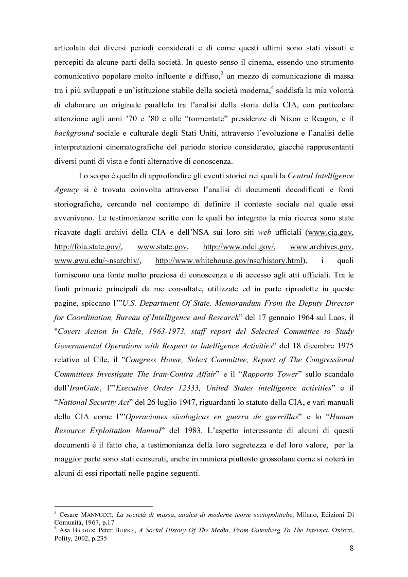 Anteprima della tesi: La storia della C.I.A. e della sua evoluzione nella cinematografia americana: dalla crisi e dalla critica sociale degli anni '70 alla riscossa degli anni di Reagan, Pagina 2