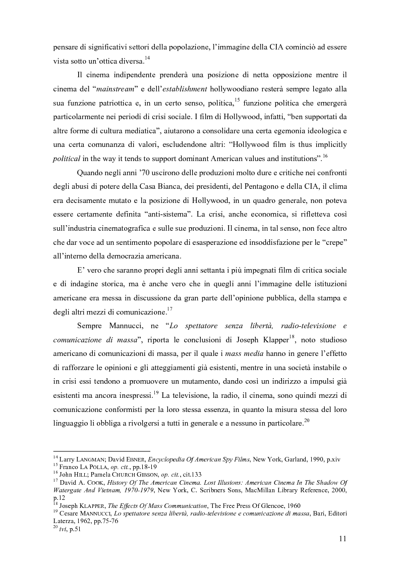 Anteprima della tesi: La storia della C.I.A. e della sua evoluzione nella cinematografia americana: dalla crisi e dalla critica sociale degli anni '70 alla riscossa degli anni di Reagan, Pagina 5