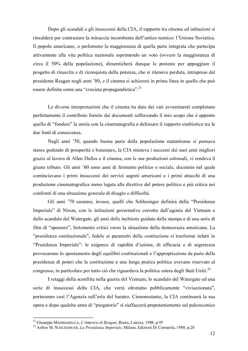 Anteprima della tesi: La storia della C.I.A. e della sua evoluzione nella cinematografia americana: dalla crisi e dalla critica sociale degli anni '70 alla riscossa degli anni di Reagan, Pagina 6
