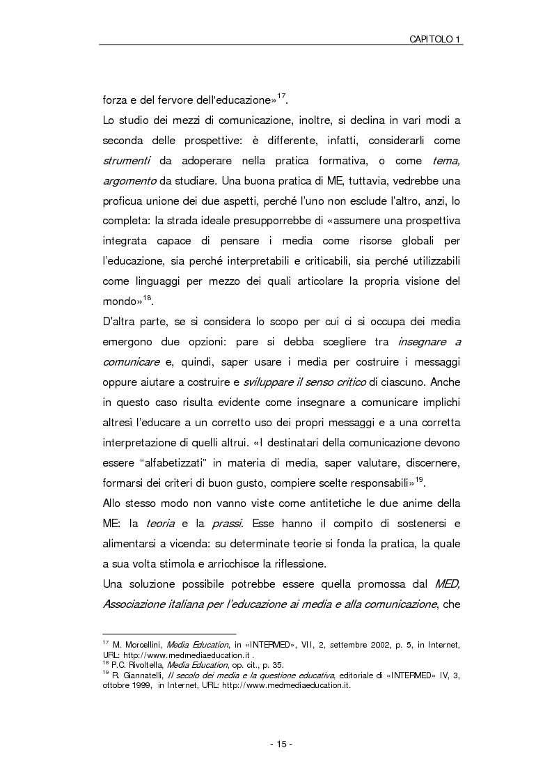 Anteprima della tesi: Il ruolo della Media Education nell'educazione degli adulti. Stato della questione e analisi di un caso, Pagina 12