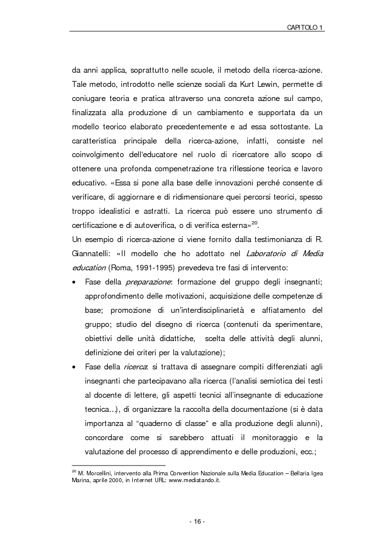 Anteprima della tesi: Il ruolo della Media Education nell'educazione degli adulti. Stato della questione e analisi di un caso, Pagina 13