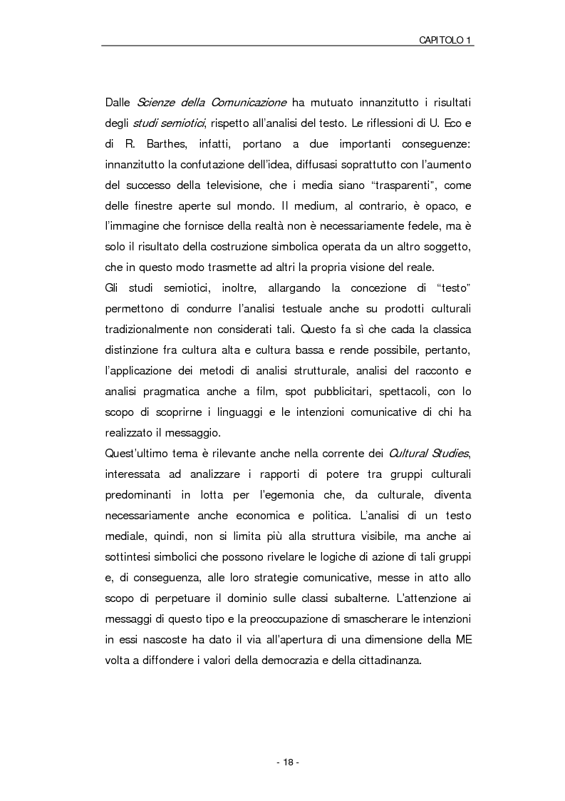 Anteprima della tesi: Il ruolo della Media Education nell'educazione degli adulti. Stato della questione e analisi di un caso, Pagina 15