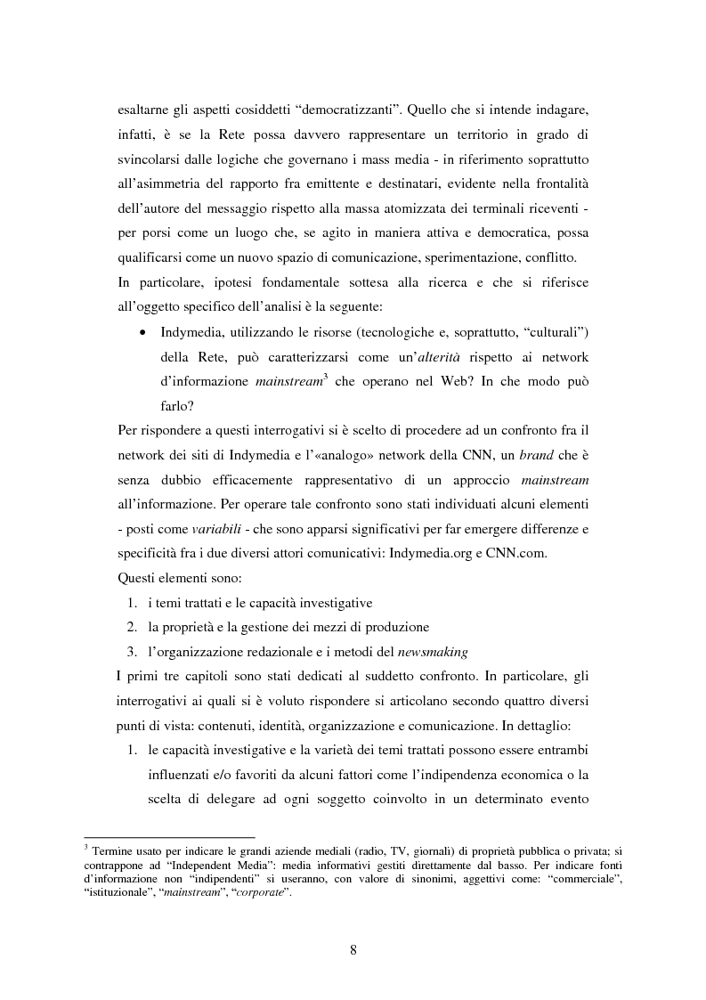 Anteprima della tesi: Indymedia.org: la rete ''intelligente'' del mediattivismo globale?, Pagina 2