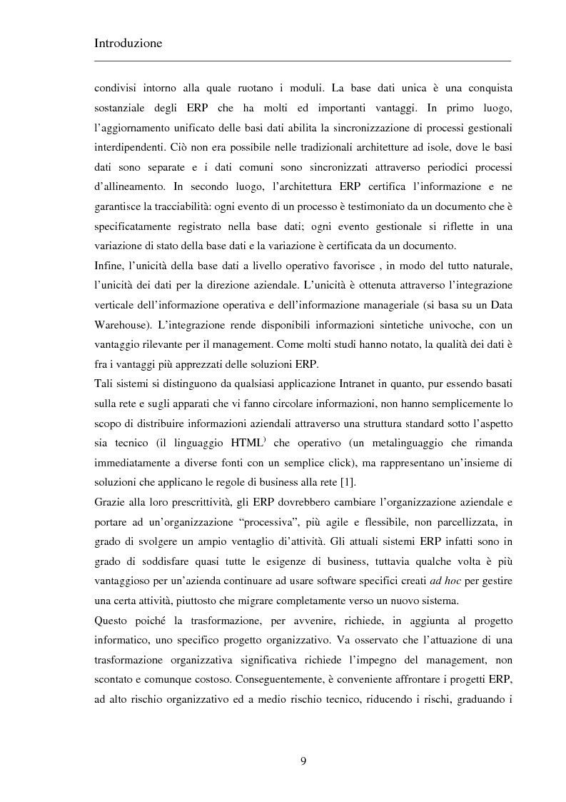 Anteprima della tesi: Il progetto dell'enterprise business solution: vta reconciliation, sviluppo di una soluzione in un contesto multinazionale utilizzando oracle discoverer, Pagina 2