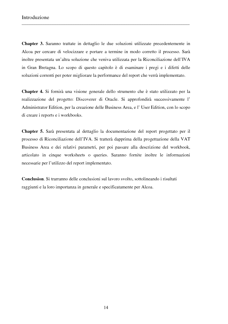 Anteprima della tesi: Il progetto dell'enterprise business solution: vta reconciliation, sviluppo di una soluzione in un contesto multinazionale utilizzando oracle discoverer, Pagina 7