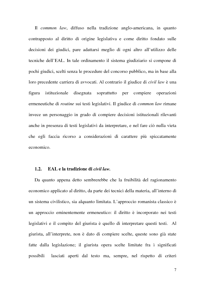 Anteprima della tesi: Analisi Economica del Diritto e Reponsabilita' Precontrattuale, Pagina 2