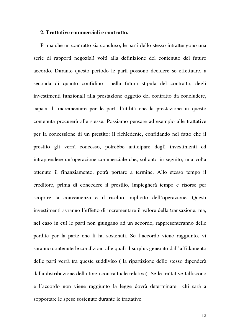 Anteprima della tesi: Analisi Economica del Diritto e Reponsabilita' Precontrattuale, Pagina 7
