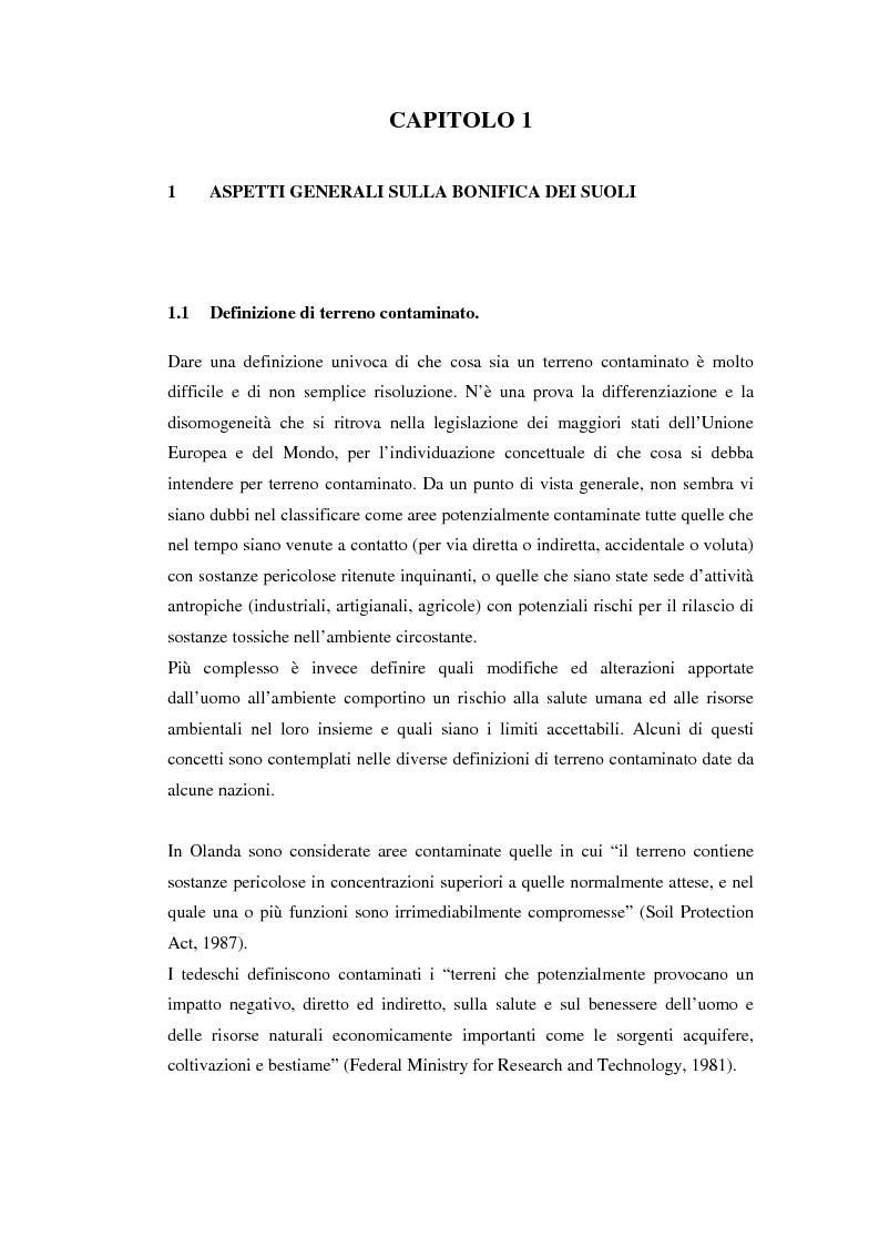Anteprima della tesi: Studio della rimozione biologica di composti fenolici da suoli contaminati, Pagina 3