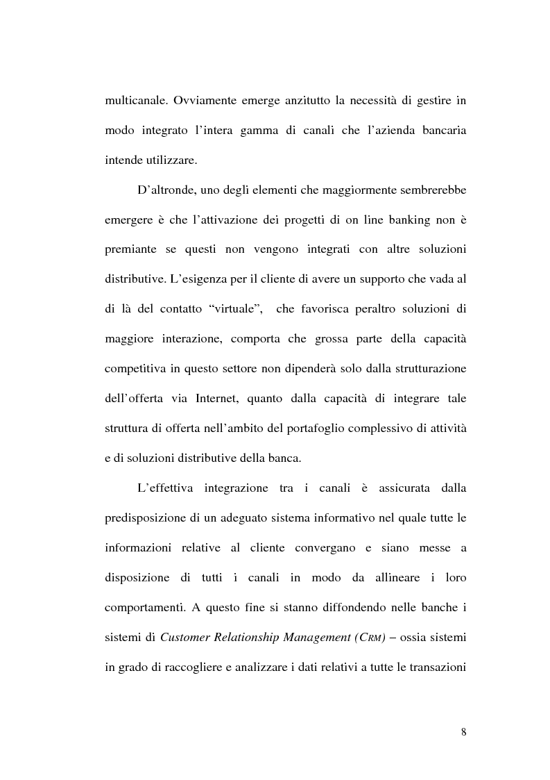 Anteprima della tesi: La banca multicanale e il CRM, Pagina 2