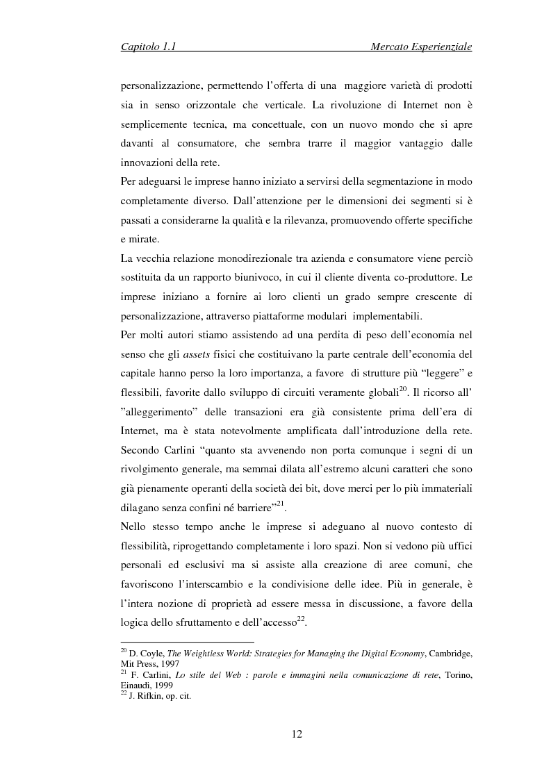 Anteprima della tesi: Il marketing esperienziale come risorsa strategica di gestione della marca. Il caso H3G, Pagina 15