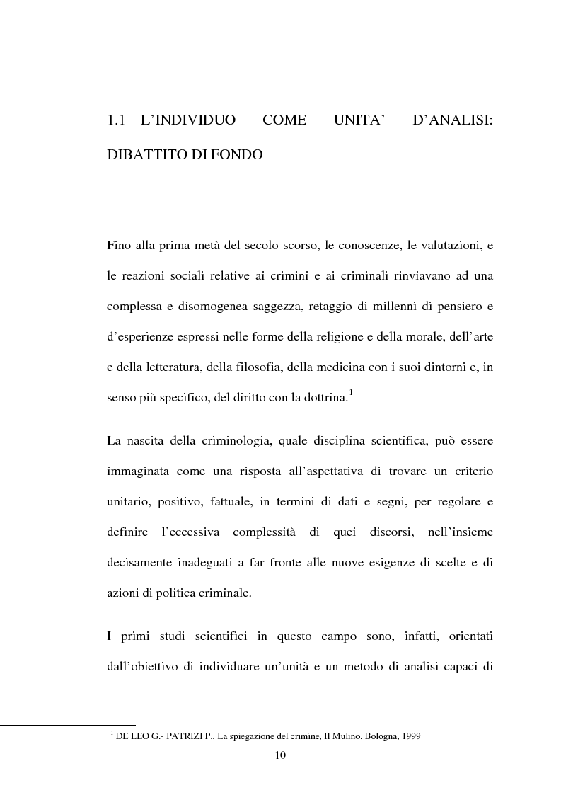 Anteprima della tesi: ''L'indole particolarmente malvagia'' del reo, Pagina 5