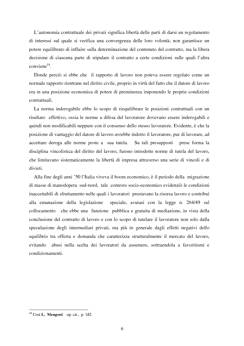 Anteprima della tesi: La somministrazione di lavoro, Pagina 6
