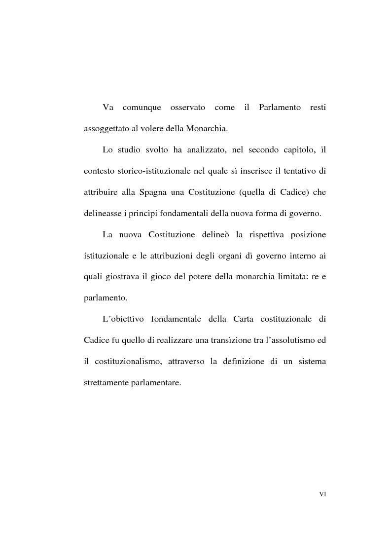 Anteprima della tesi: Il Parlamentarismo spagnolo dalla Costituzione di Cadice al Post-franchismo, Pagina 3