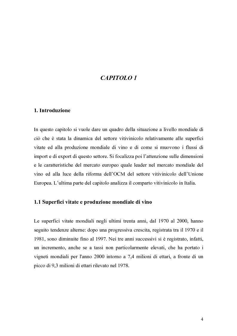 Anteprima della tesi: Gli effetti della innovazione finanziaria sul mercato del vino: il caso italiano., Pagina 4
