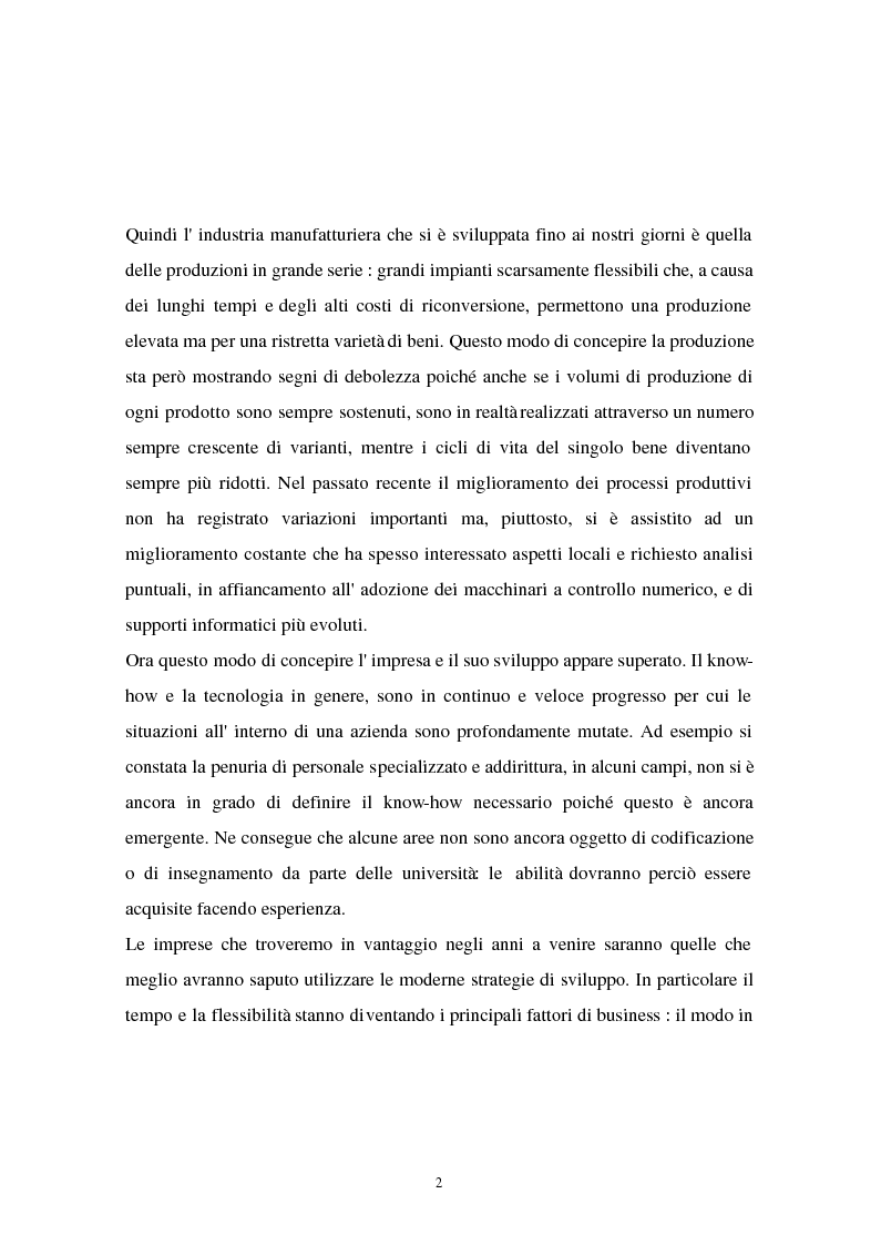 Anteprima della tesi: I problemi di flessibilità ed automazione nell'impresa: un esame relativo all'industria motociclistica italiana, Pagina 3