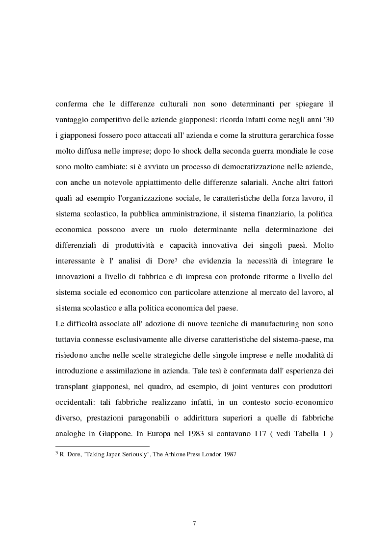 Anteprima della tesi: I problemi di flessibilità ed automazione nell'impresa: un esame relativo all'industria motociclistica italiana, Pagina 8