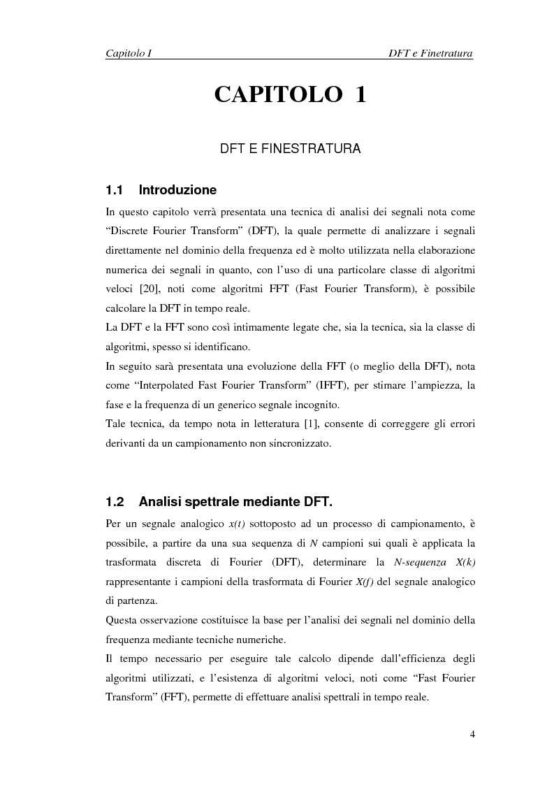 Anteprima della tesi: Stima dei parametri dei segnali nel dominio della frequenza in presenza di interferenza armonica, Pagina 4