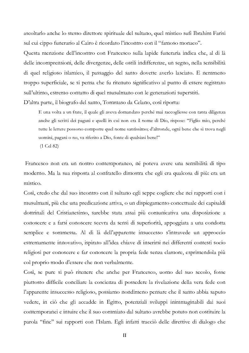 Anteprima della tesi: San Francesco alla corte del sultano. Fallimento del dialogo interreligioso all'alba del XIII secolo?, Pagina 2