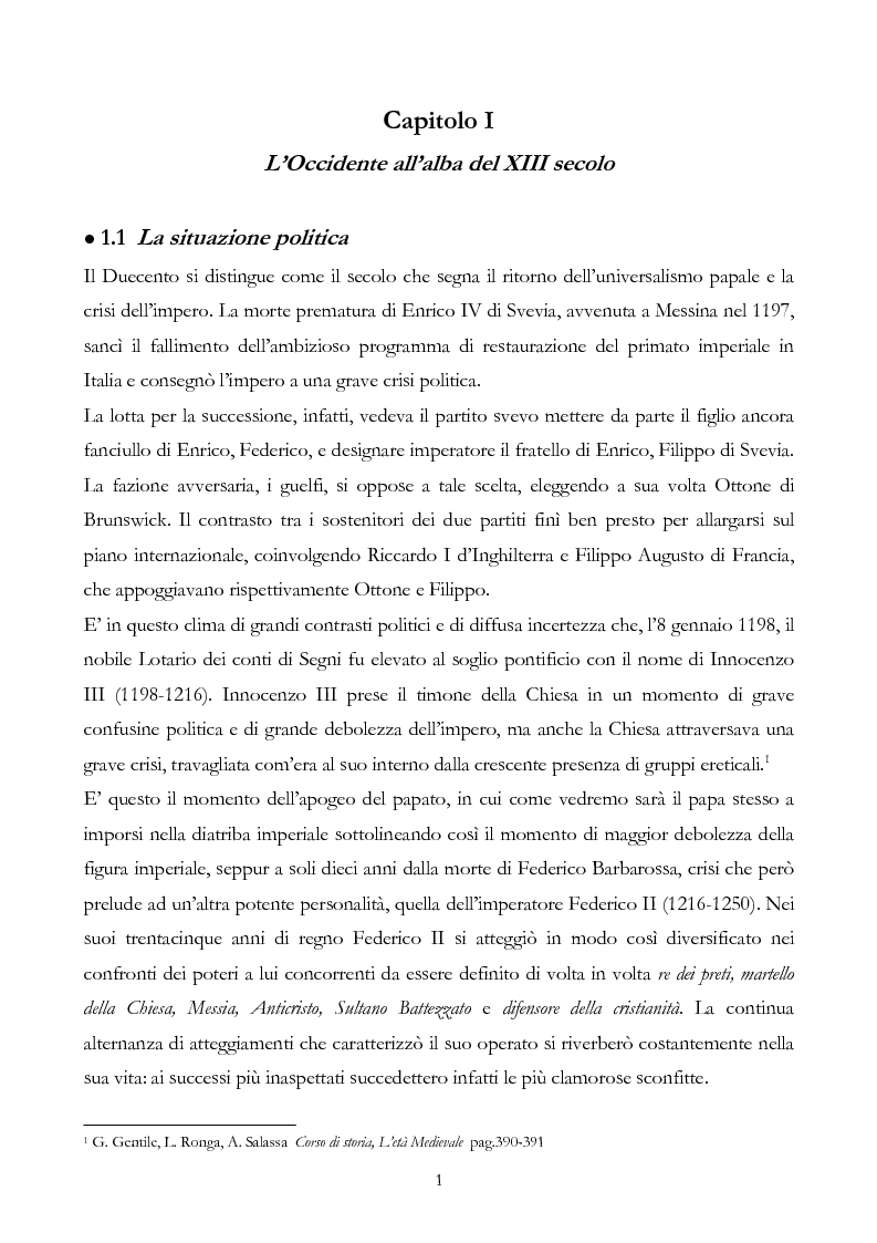 Anteprima della tesi: San Francesco alla corte del sultano. Fallimento del dialogo interreligioso all'alba del XIII secolo?, Pagina 4