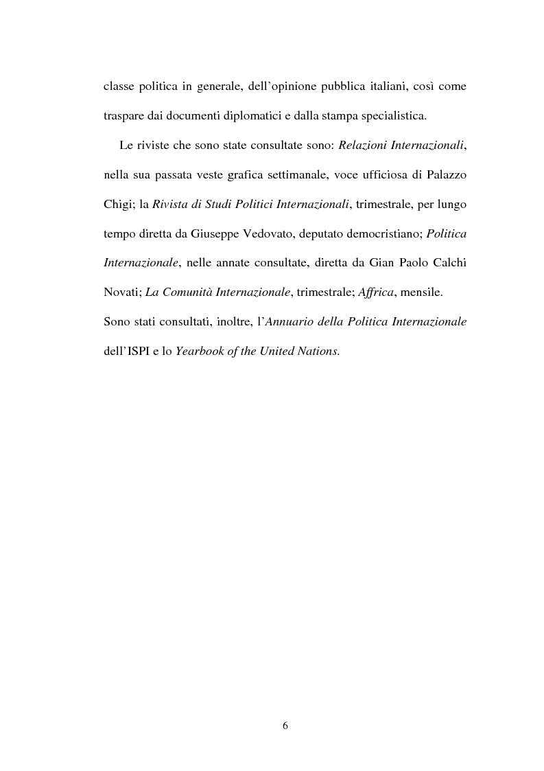 Anteprima della tesi: L'Italia, l'Onu e la decolonizzazione, Pagina 4