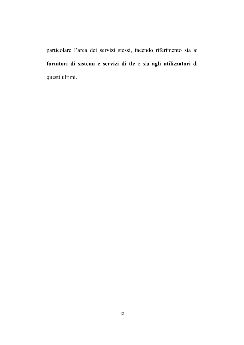 Anteprima della tesi: Creazione di piccole imprese di servizi basate sull'utilizzo delle tecnologie delle telecomunicazioni, Pagina 14