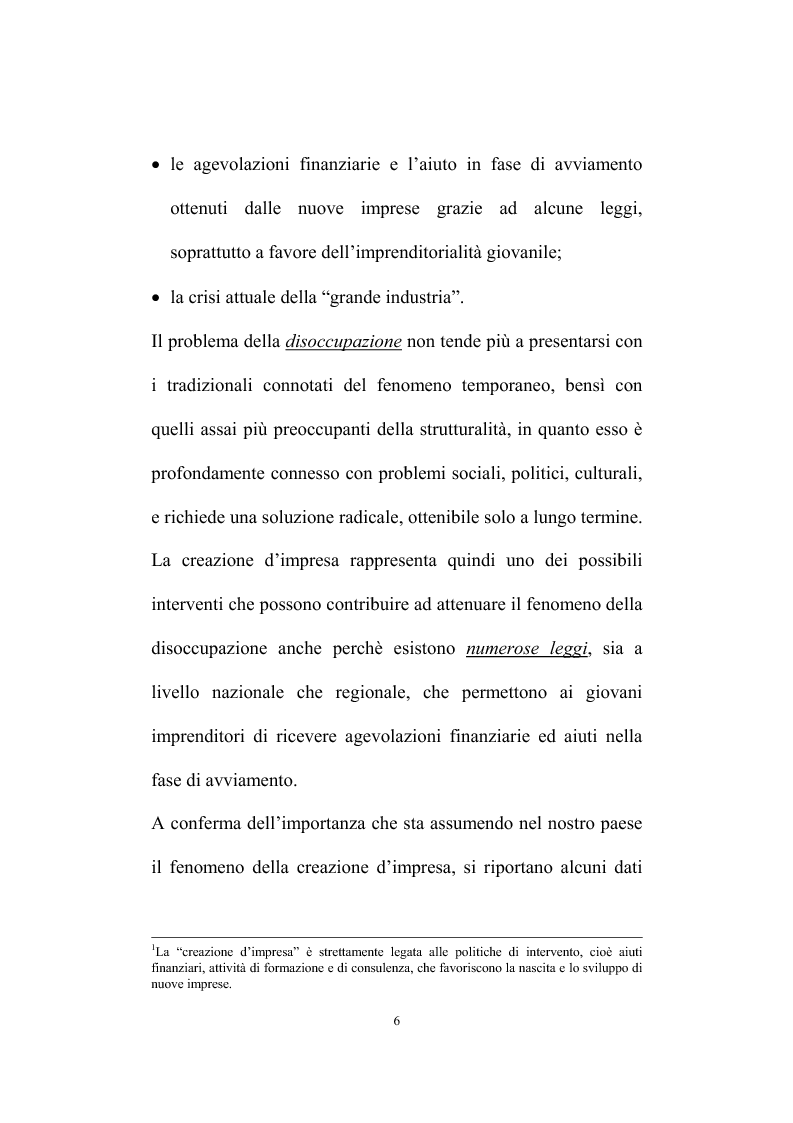 Anteprima della tesi: Creazione di piccole imprese di servizi basate sull'utilizzo delle tecnologie delle telecomunicazioni, Pagina 2