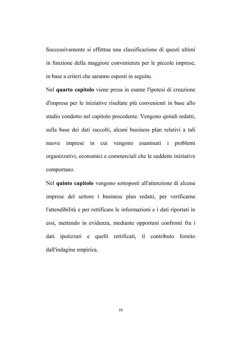 Anteprima della tesi: Creazione di piccole imprese di servizi basate sull'utilizzo delle tecnologie delle telecomunicazioni, Pagina 6