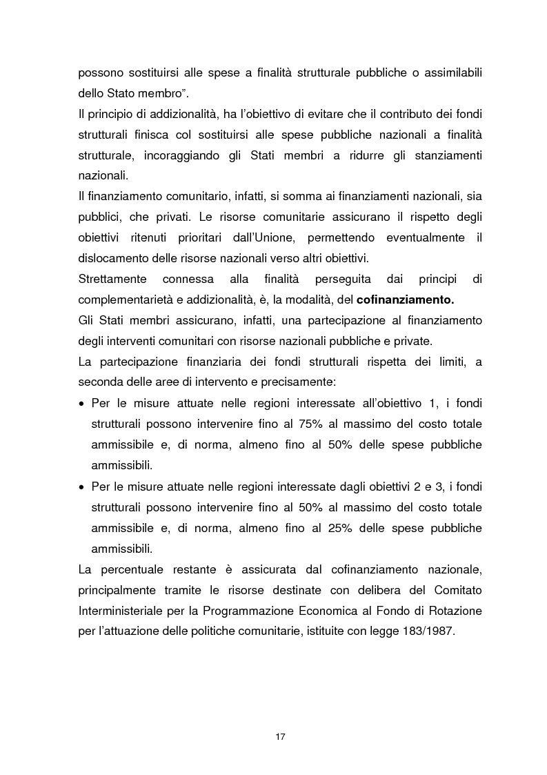 Anteprima della tesi: I Fondi Strutturali Europei. Il Fondo Sociale Europeo nella Regione Abruzzo, Pagina 13