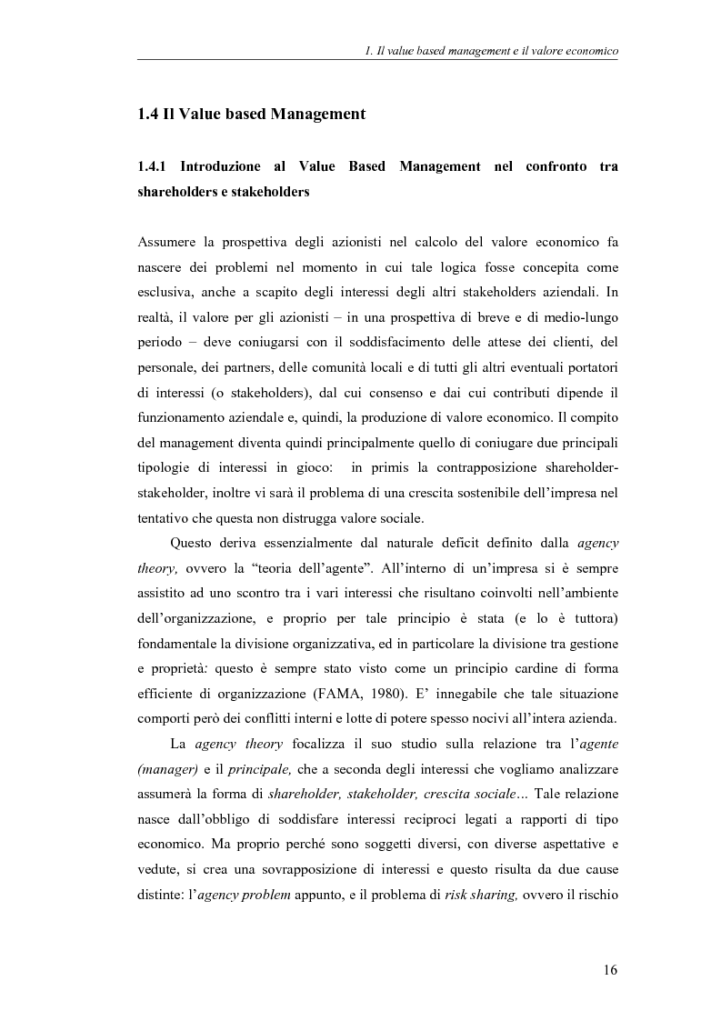 Anteprima della tesi: Riferimenti Teorici e Strumenti alla base del Value-based Management, Pagina 10