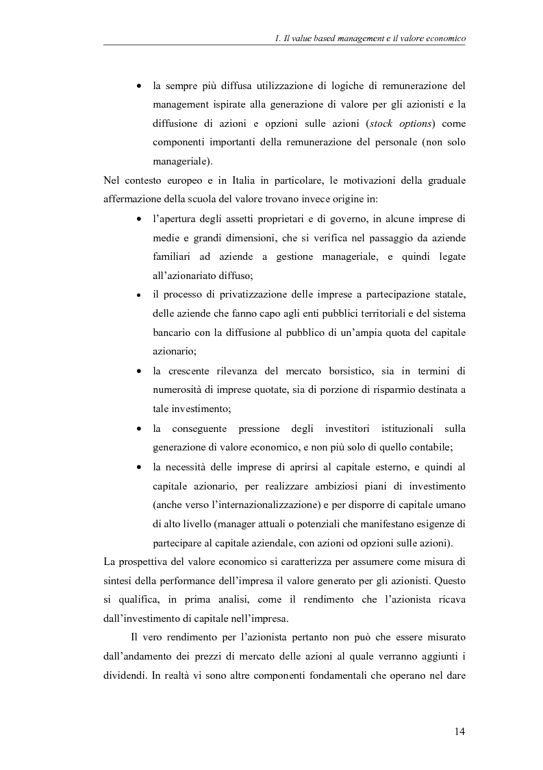 Anteprima della tesi: Riferimenti Teorici e Strumenti alla base del Value-based Management, Pagina 8