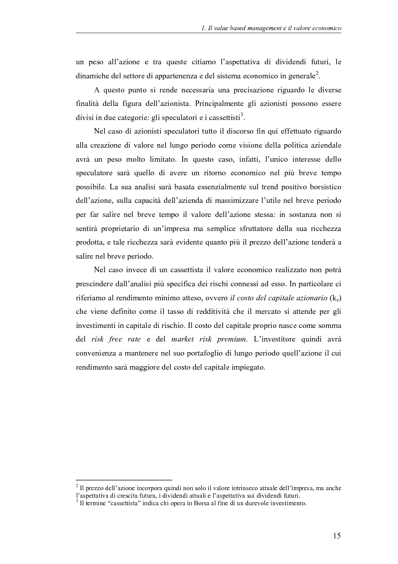 Anteprima della tesi: Riferimenti Teorici e Strumenti alla base del Value-based Management, Pagina 9