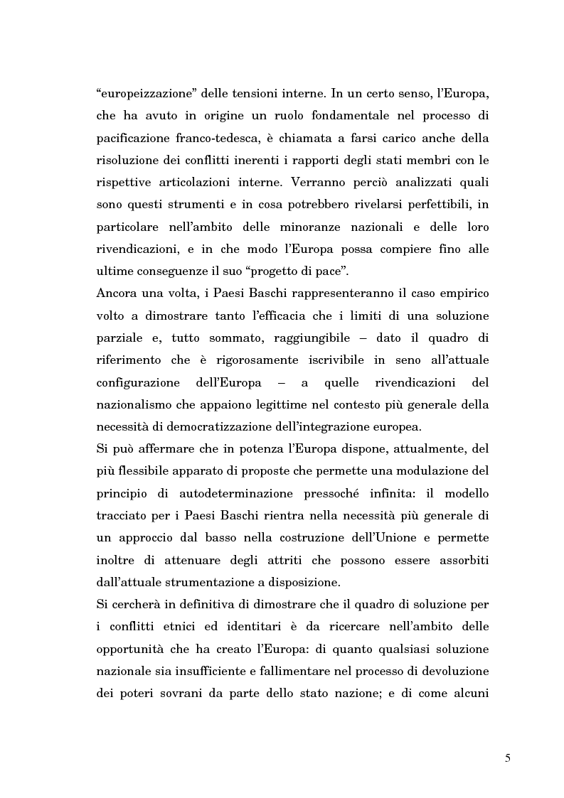 Anteprima della tesi: Nazionalismo ed autodeterminazione: il caso basco nel contesto europeo, Pagina 5