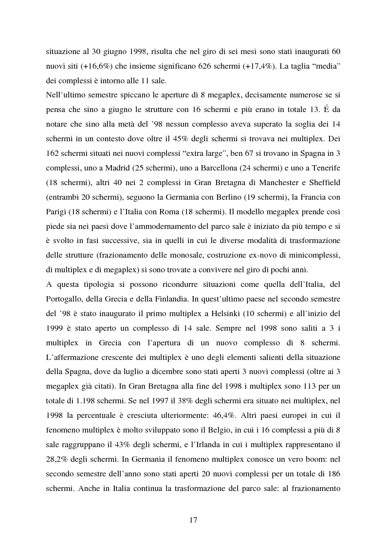 Anteprima della tesi: L'impiego delle nuove tecnologie per la promozione dell'esercizio cinematografico in Europa, Pagina 13