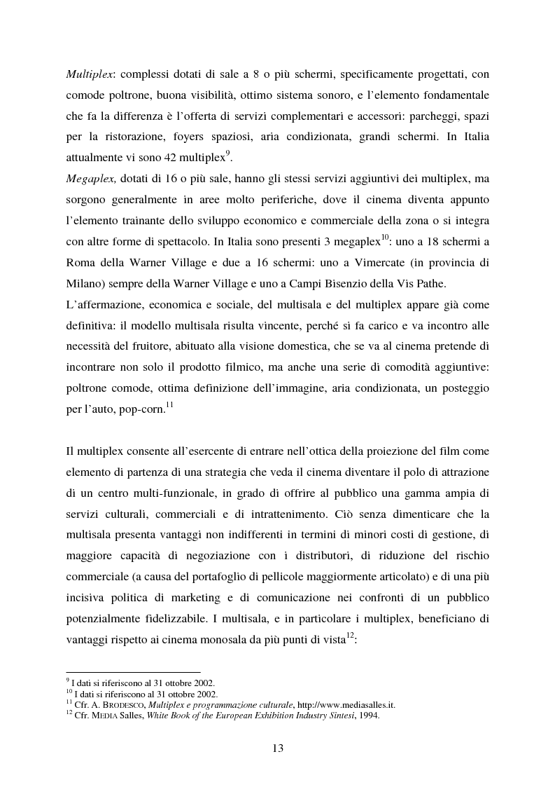 Anteprima della tesi: L'impiego delle nuove tecnologie per la promozione dell'esercizio cinematografico in Europa, Pagina 9