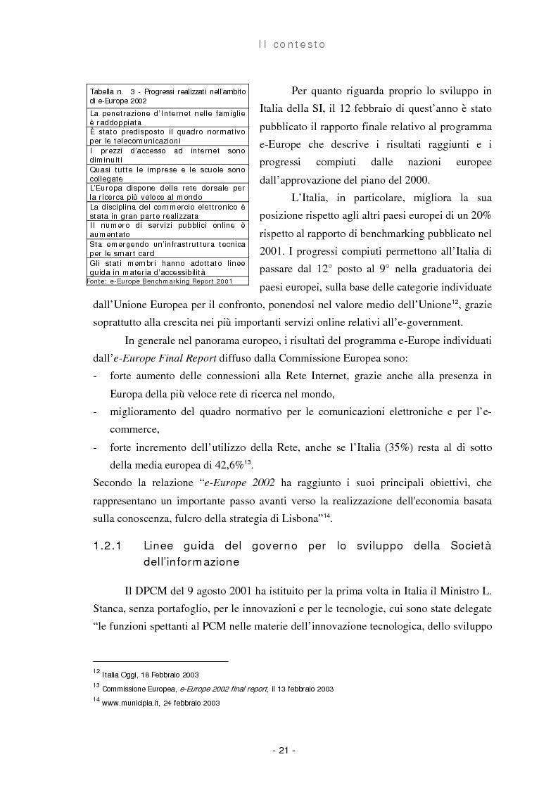 Anteprima della tesi: Il ruolo delle regioni nello sviluppo dell'e-government, Pagina 13