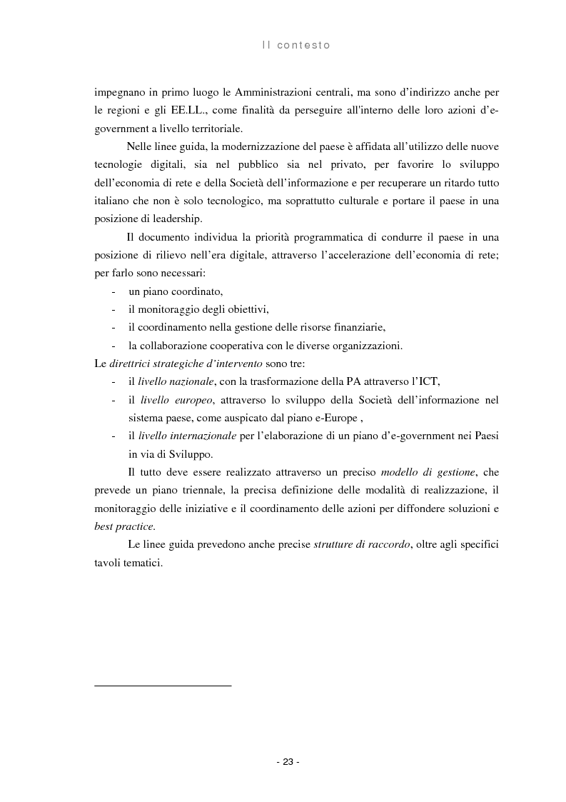 Anteprima della tesi: Il ruolo delle regioni nello sviluppo dell'e-government, Pagina 15