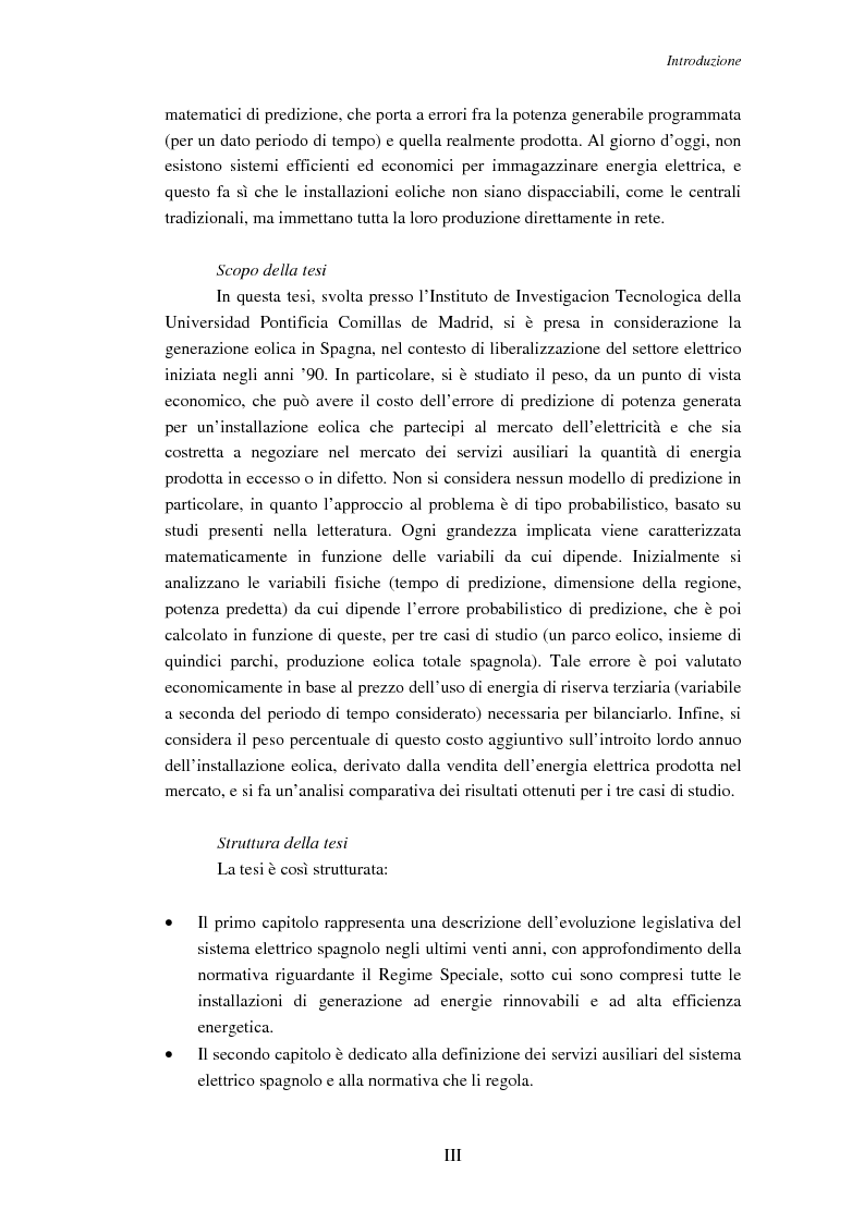 Anteprima della tesi: Impatto della generazione eolica sull'uso dei servizi ausiliari in regime di libero mercato, Pagina 3