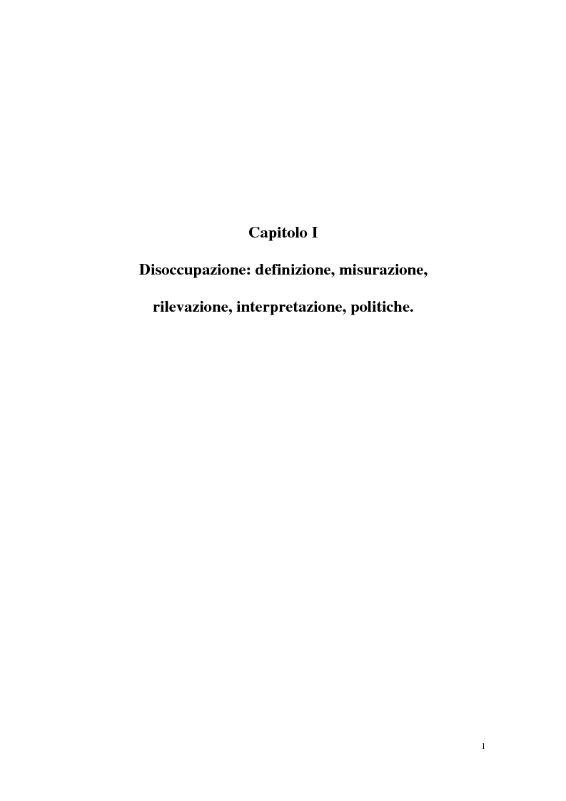 Anteprima della tesi: Divari interregionali nella disoccupazione, Pagina 5