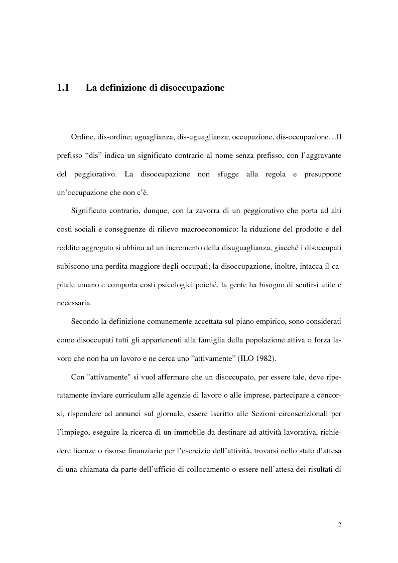 Anteprima della tesi: Divari interregionali nella disoccupazione, Pagina 6