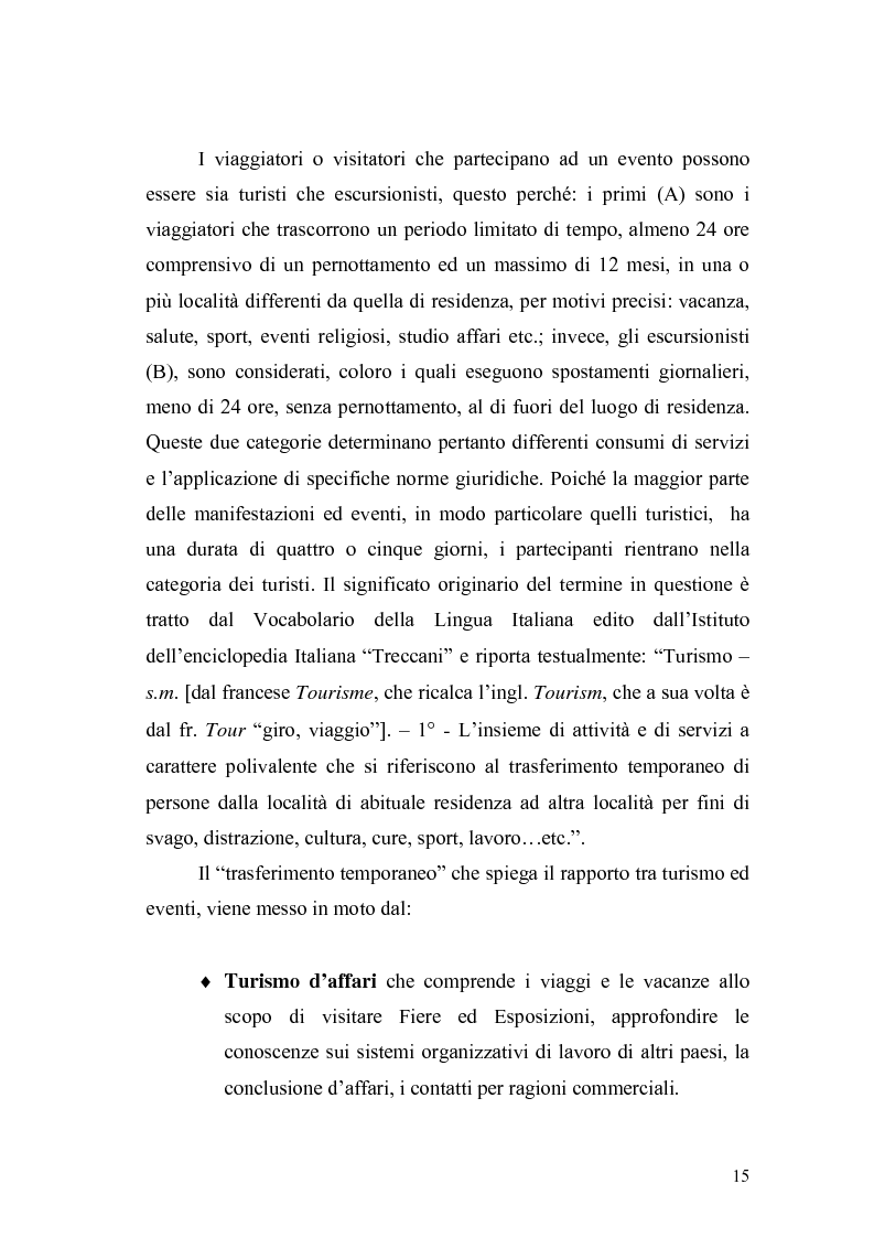 Anteprima della tesi: Eventi e manifestazioni turistiche. Ruolo promozionale e commerciale. Il caso World Travel Market., Pagina 13