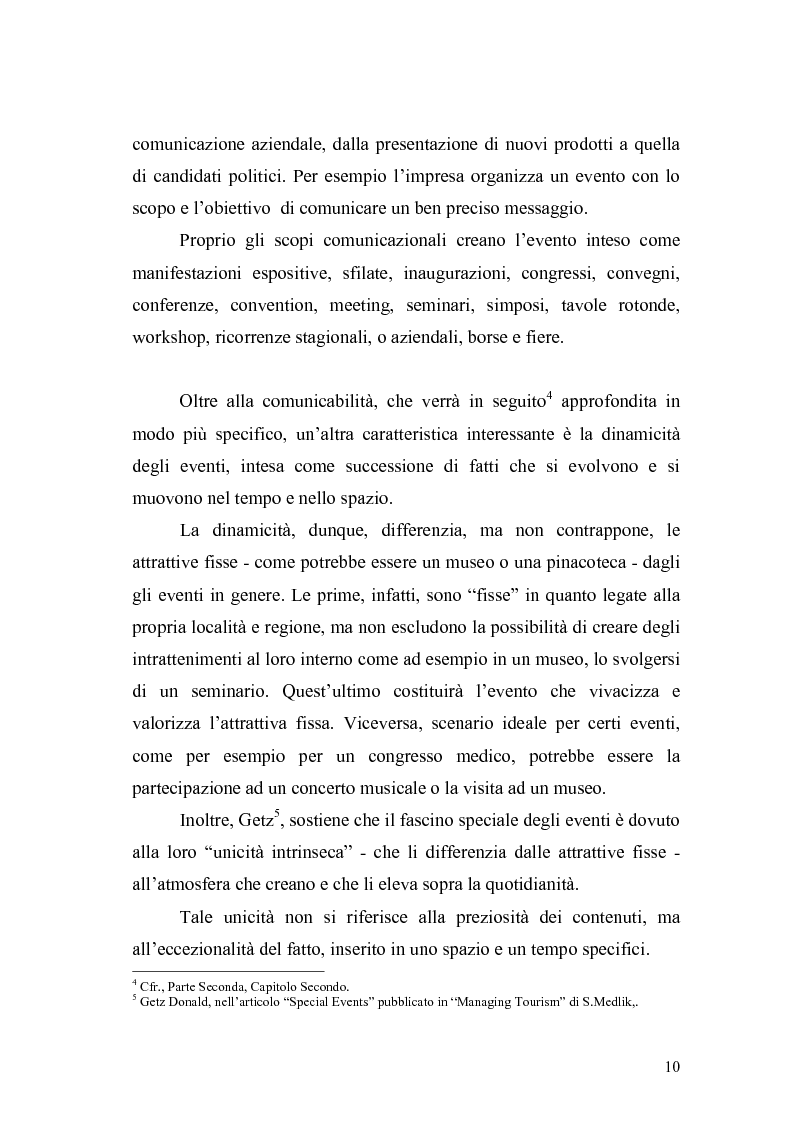 Anteprima della tesi: Eventi e manifestazioni turistiche. Ruolo promozionale e commerciale. Il caso World Travel Market., Pagina 8