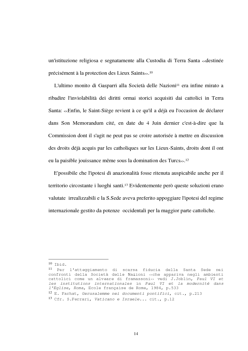 Anteprima della tesi: Il magistero papale sui problemi israeliani, Pagina 11