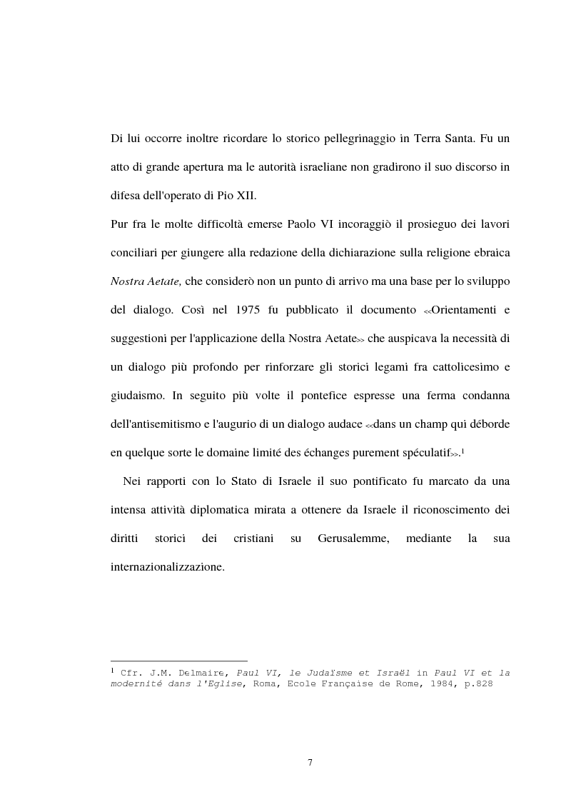 Anteprima della tesi: Il magistero papale sui problemi israeliani, Pagina 4
