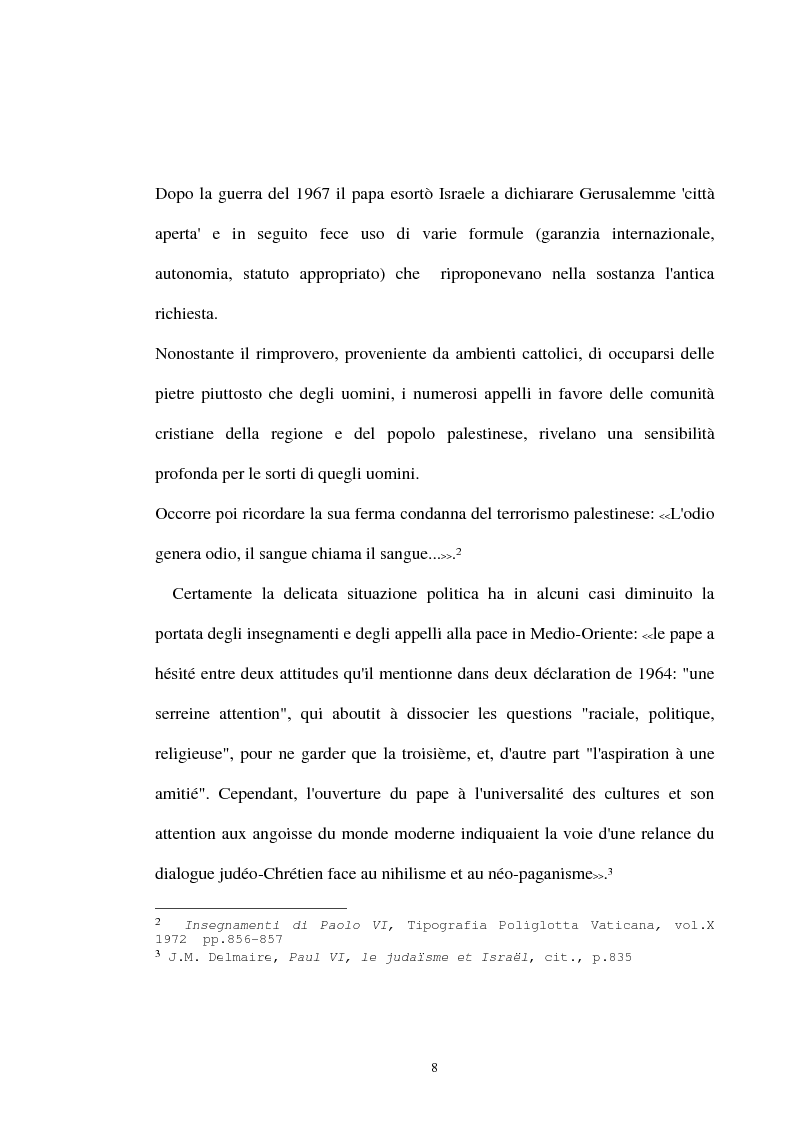 Anteprima della tesi: Il magistero papale sui problemi israeliani, Pagina 5