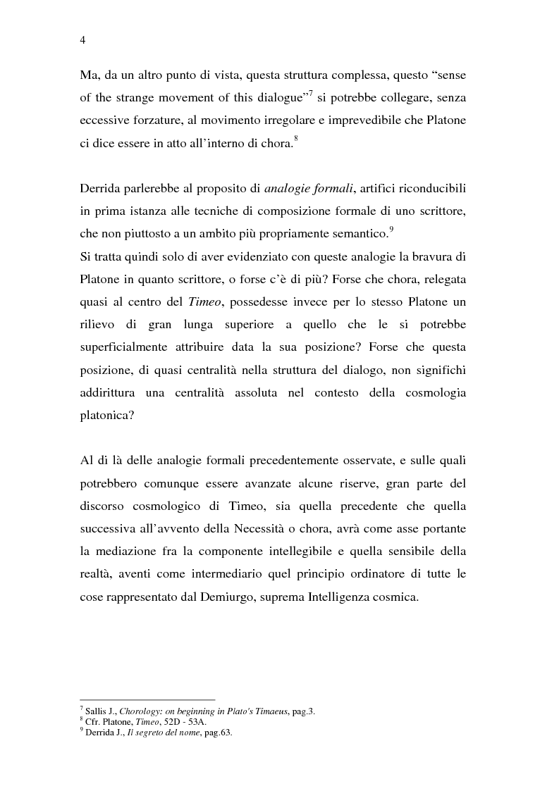 Anteprima della tesi: Chora: dal Timeo di Platone all'istanza femminista postmoderna, Pagina 3