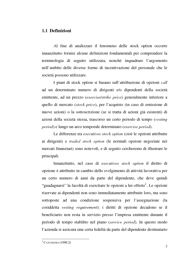 Anteprima della tesi: La contabilizzazione delle stock options, Pagina 11