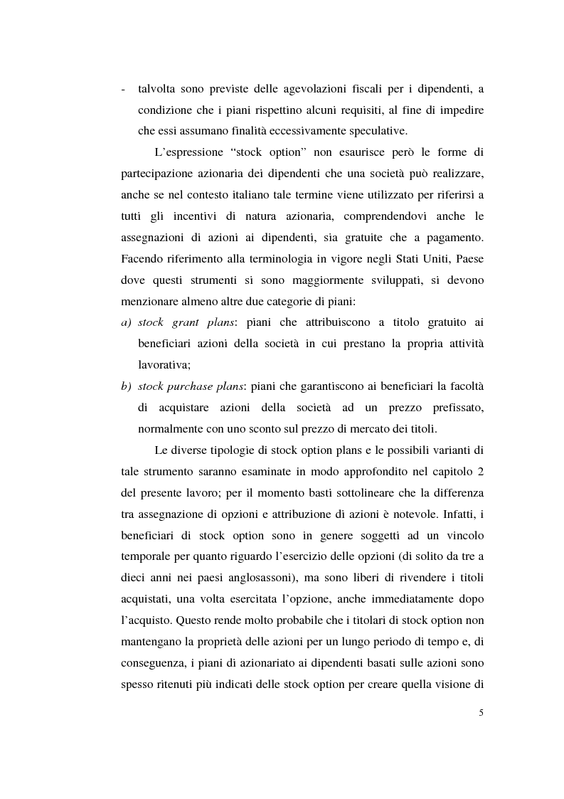 Anteprima della tesi: La contabilizzazione delle stock options, Pagina 14